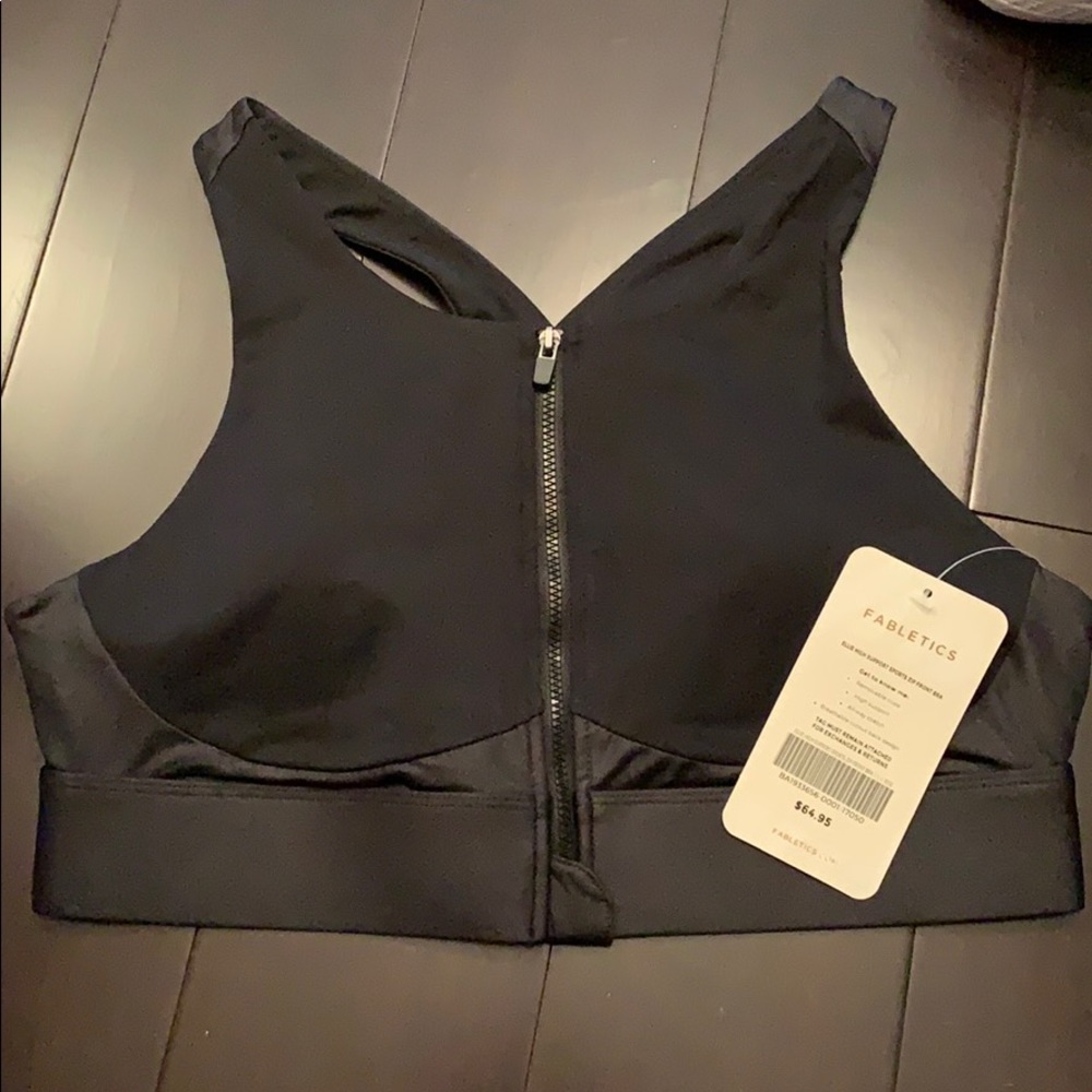 Large Elite High Support Sports ZIP Front Bra